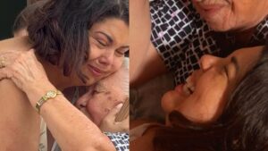 Fabiana Karla emociona com surpresa para avó de 99 anos: ‘Não poderia estar em outro lugar’