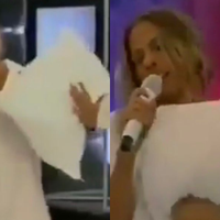 Adriane Galisteu desafiou Silvio Santos de pijama ao vivo e chocou o SBT há 20 anos