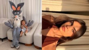 Amanda Kimberlly derrete corações com fotos inéditas de Helena, filha com Neymar