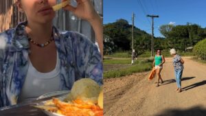 Aos 32 anos, atriz retorna às origens em reencontro com a família em sua cidade natal
