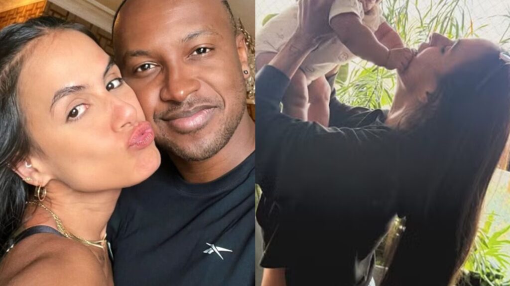 Aos 6 meses, filho de Carol Peixinho e Thiaguinho rouba a cena ao reencontrar a mãe