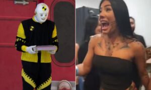 BBB 26: Dummy gigante aparece de cara limpa e surpreende Marciele e Gabriela