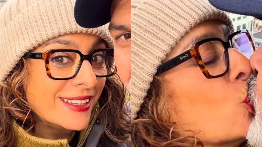 Catia Fonseca surge em clima de romance com o marido durante viagem