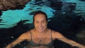 Cissa Guimarães chama atenção ao exibir beleza natural em cenário paradisíaco