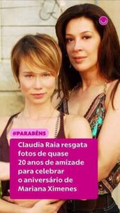 Claudia Raia celebra 18 anos de amizade com Mariana Ximenes em aniversário marcante