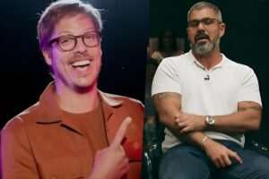 Fábio Porchat tira sarro de Juliano Cazarré e dispara: “Enrustido”