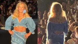 Helô Pinheiro Causa Sensação no Rio Fashion Week com Look Ousado de Fio-Dental