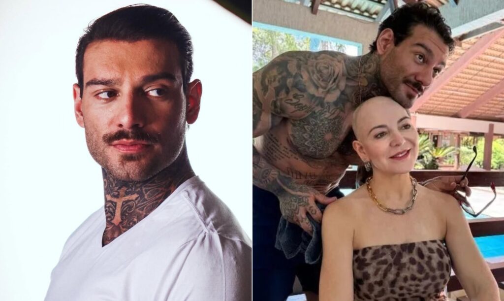 Lucas Lucco raspa o cabelo da mãe e se emociona com luta dela contra alopecia