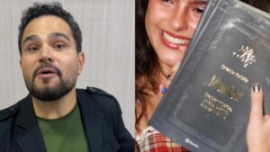 Luciano Camargo mostra livro lançado pela filha de 16 anos: ‘Estão preparados?’