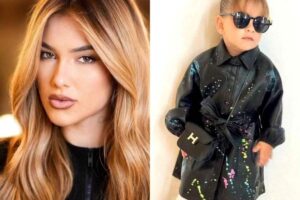 Maria Flor, filha de Virginia Fonseca, usa bolsa de R$ 5 mil em almoço na Espanha