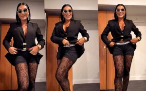 Mulher Moranguinho revela o truque fashionista de Naldo Benny que salvou seu look