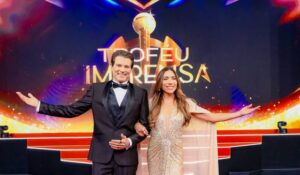 Celso Portiolli e Patricia Abravanel brilham no Troféu Imprensa