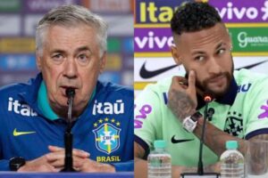 Ancelotti tira satisfação sobre Neymar na Seleção: ‘Quem decide sou eu’
