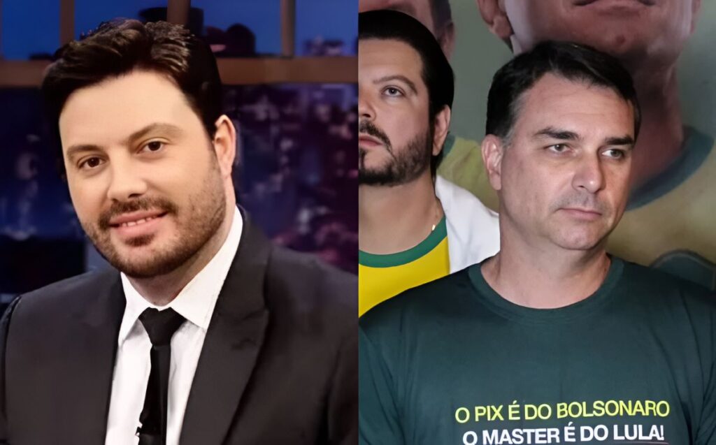 Danilo Gentili brinca pesado com Flávio Bolsonaro nas redes