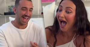 Léo Ortiz e Maitê Lo Sardo revelam o sexo do bebê em chá inesperado!