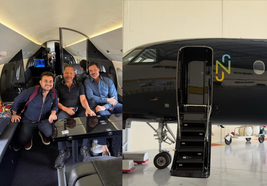 Neymar Pai dá show de luxo em helicóptero e avião do craque avaliados em R$ 240 milhões