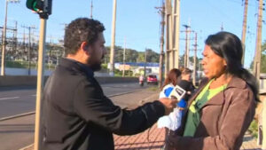 Repórter da Globo surpreendido com palavrão solto ao vivo no Bom Dia Santa Catarina