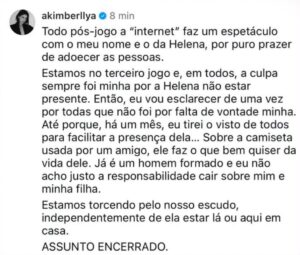 Amanda Kimberlly se defende sobre ausência de Helena na Copa: confira!