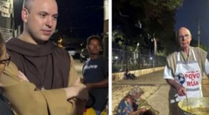 Frei Gilson Entrega Comida na Rua e Viraliza com Comparação a Padre Júlio