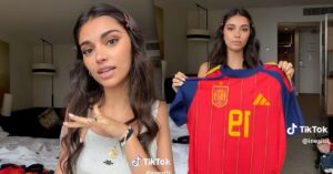Inés García, namorada de Lamine Yamal, manda treta fashion para a Copa