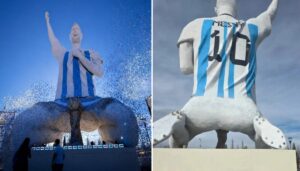 Messi ganha estátua gigante e detalhe chama atenção de todo mundo