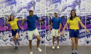 Renata Silveira arrasa com coreografia de sapateado ‘no clima da Copa’