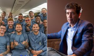 Seleção Brasileira embarca para Copa do Mundo com uniforme chique de estilista badalado