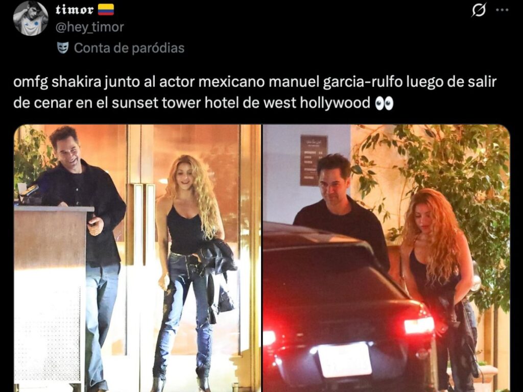 Após negar namoro, Shakira é flagrada com galã da Netflix em hotel de luxo