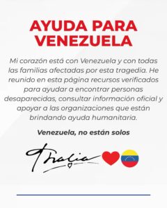 Thalía faz apelo emocionante por vítimas de terremoto na Venezuela