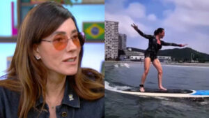Christiane Torloni aprende a surfar aos 69 anos e explica seu tesão pela vida