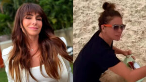 Giovanna Antonelli catando lixo na praia e solta palavrão contra poluição