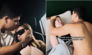 Ex-BBB Guilherme se derrete cuidando da esposa após cirurgia nos olhos