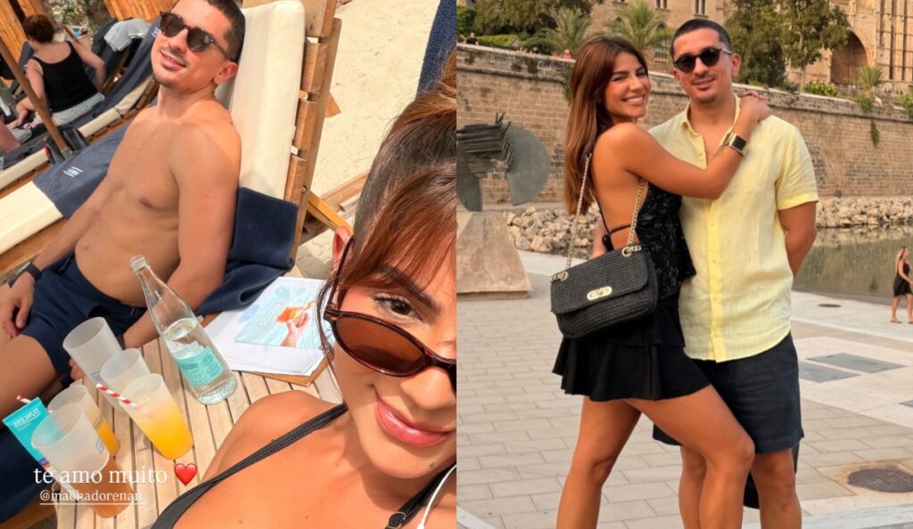 Hariany Almeida e Renan Machado curtem romance na Europa