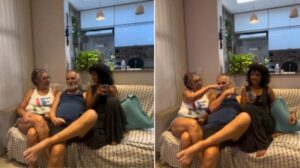 Ingrid Conte brinca com família e namorado Gabriel Reif rouba a cena com resposta hilária