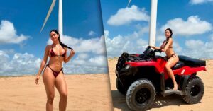 Isabelle Nogueira curte férias no Nordeste com a irmã