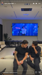 Lucas Guimarães surge em clima de intimidade com Andrew Halliday