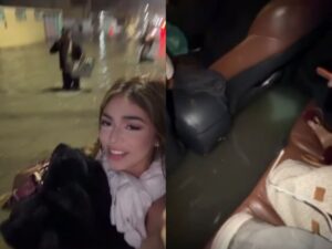 Melody acusa mecânico de golpe após ficar presa em enchente no Rio