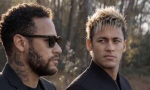 Neymar se emociona com vídeo de IA que o imagina campeão da Copa 2030