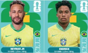 Panini atualiza álbum da Copa com Neymar, Endrick e mais 118 figurinhas