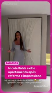 Nicole Bahls exibe apartamento após reforma e surpreende na web