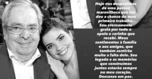 Vanessa Giácomo Emociona ao Falar de Benedito Ruy Barbosa: ‘Escrevia com o Coração’