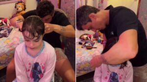 Gabriel Chadan e a Paternidade: Ator se emociona ao cortar cabelo da filha