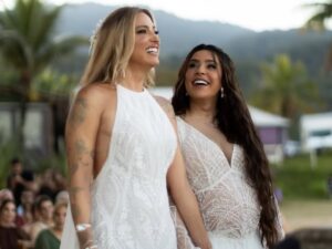 Lauana Prado comemora dois meses de casada com Tati Dias com declaração que faz o coração disparar