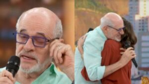 Marcos Caruso se emociona ao revisitar 50 anos de carreira e recebe homenagem especial de Regiane Alves