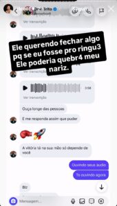 Rico Melquiades expõe áudios comprometedores de Davi Brito tentando chantagear antes da luta