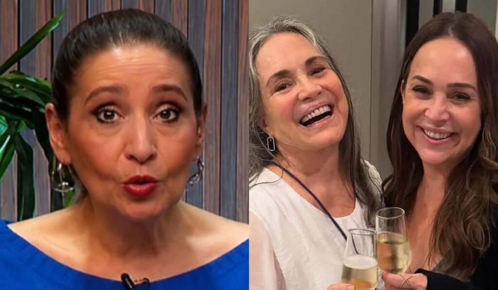 Sônia Abrão tromba com Regina Duarte e Gabriela Duarte em SP!