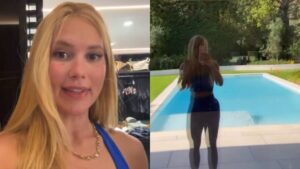 Virginia Fonseca aproveita mansão de Vini Jr. e faz brincadeira hilária sobre o calor em Madri