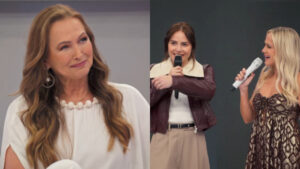 Adriana Colin volta à Globo e reencontra Eliana em grande emoção