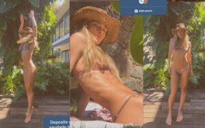 Carolina Dieckmann embarca na trend do banho de sol e bomba nas redes