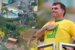 Ato de Flávio Bolsonaro em Goiânia fracassa feio a uma semana do primeiro turno; veja vídeos
